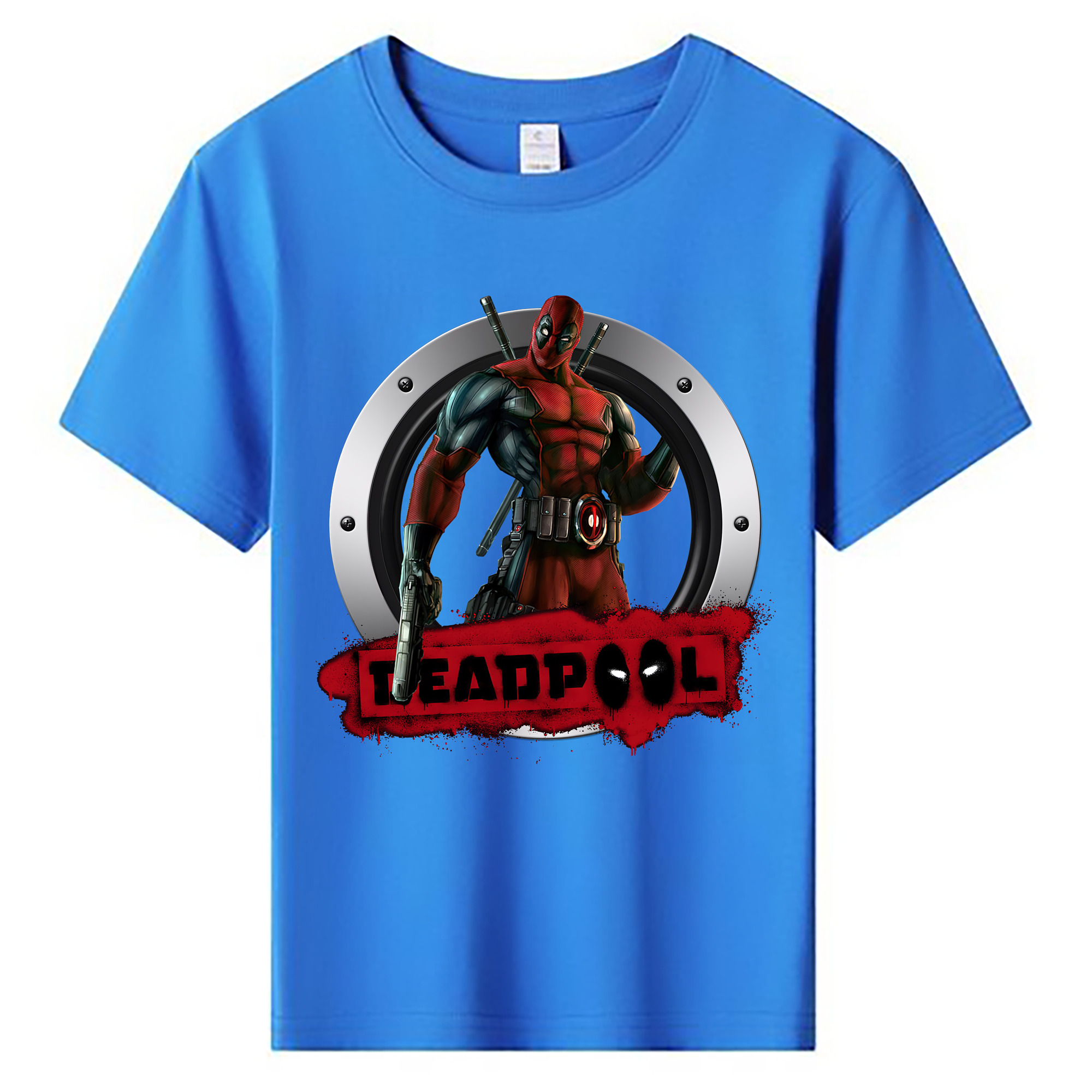 （画像用） Deadpool デッドプール 綿100％キッズTシャツ（フロントプリント）
